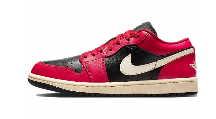 Jordan Air Jordan 1 Low Top Vintage Basketball Shoes Women's Black Red Black And Red