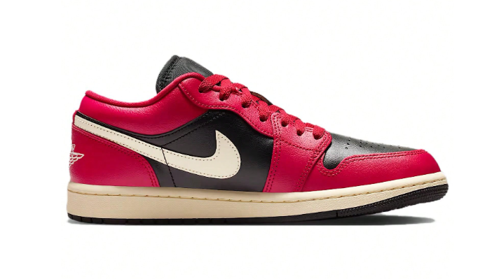 Jordan Air Jordan 1 Low Top Vintage Basketball Shoes Women's Black Red Black And Red