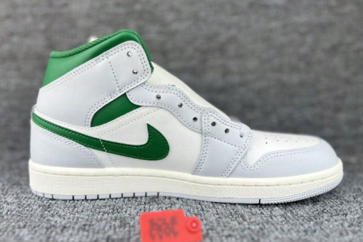 Nike Air Jordan 1 Mid Smoke Grey Lucky Green Men's Shoes DQ8426-142